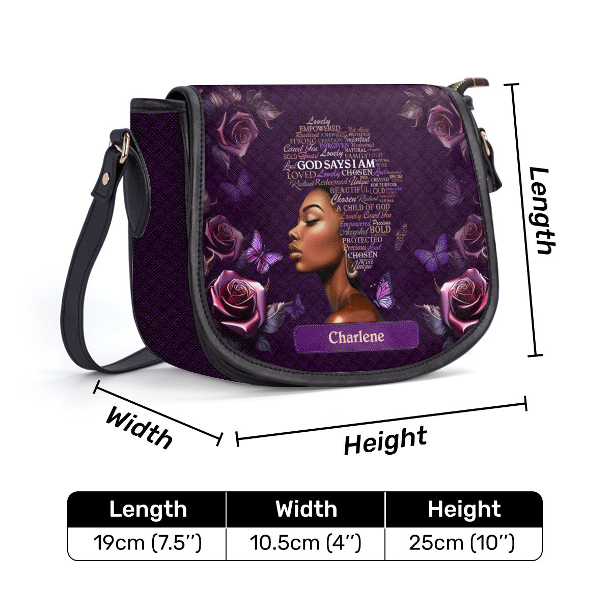 Africa Map - Personalized Leather Saddle Bag LHBM722
