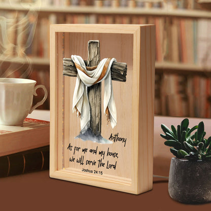 Jesuspirit Personalized Frame Light Box | We Will Serve The Lord FLBHN27