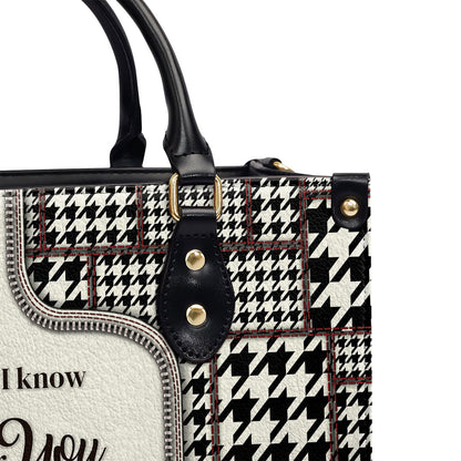 Jesuspirit | For I Know The Plans I Have For You | Jeremiah 29:11 | Personalized Leather Handbag With Handle HIHN274A