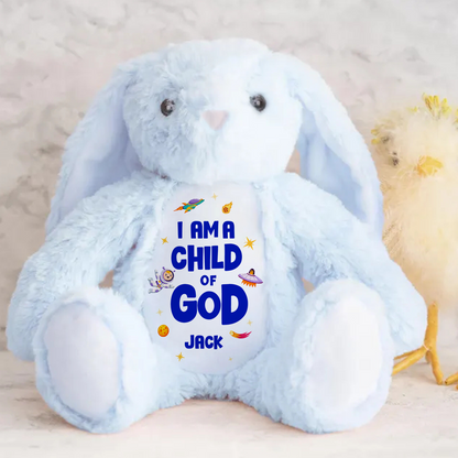 I Am A Child Of God | Personalized Stuffed Bunny
