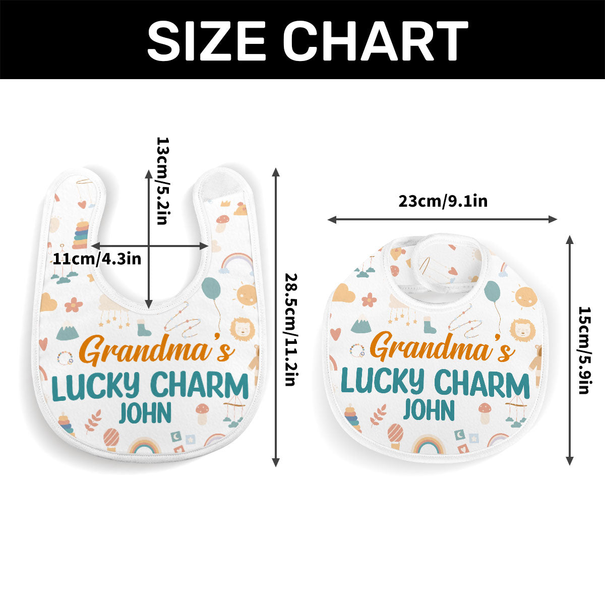Mama's Lucky Charm | Personalized Baby Bib