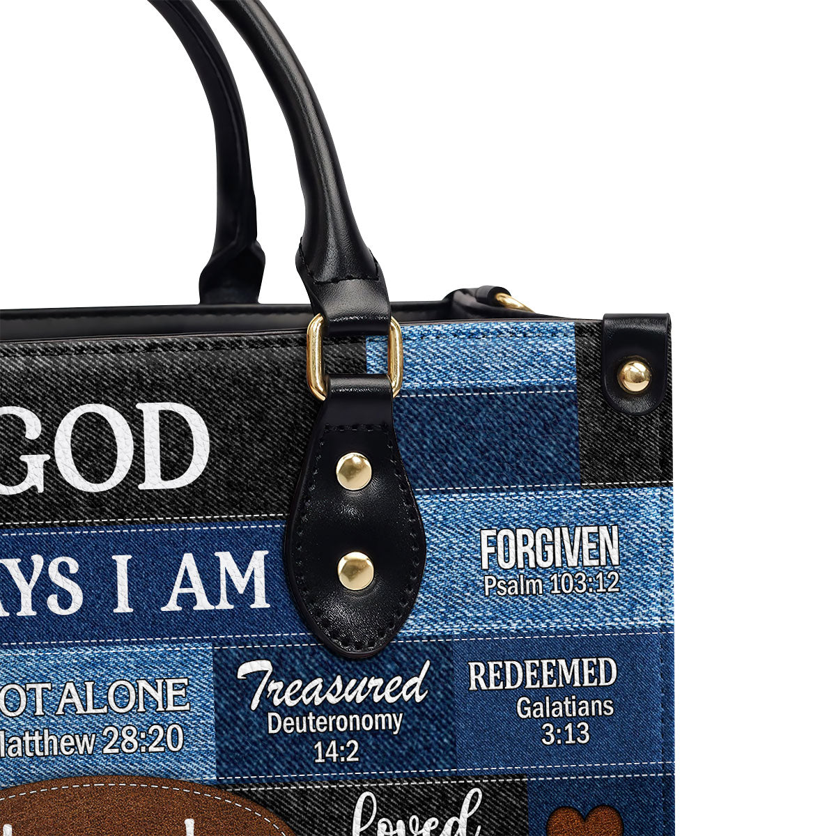 Jesuspirit | God Says You Are | Personalized Leather Handbag With Zipper | Gift For Her LHBNUHN681