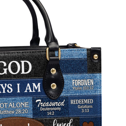 Jesuspirit | God Says You Are | Personalized Leather Handbag With Zipper | Gift For Her LHBNUHN681
