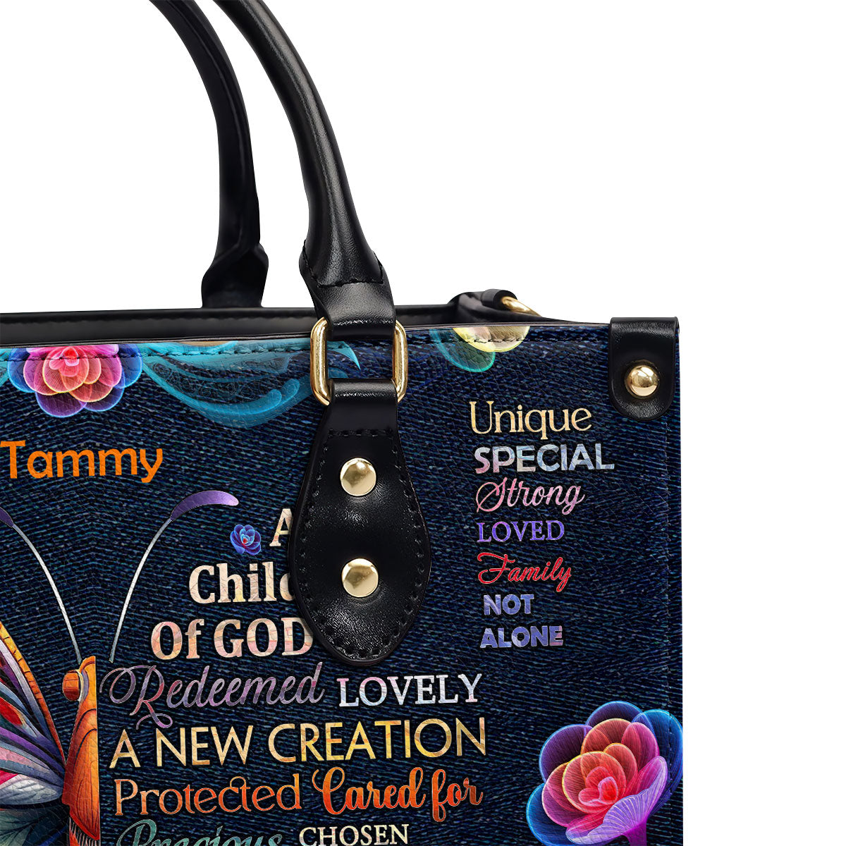 Jesuspirit | Personalized Leather Handbag With Zipper | Child Of God LHBM719