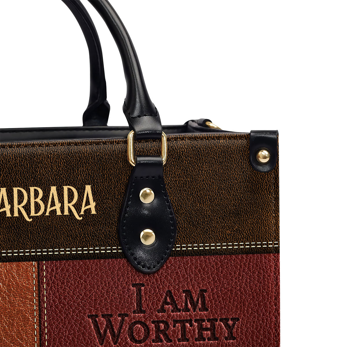 Jesuspirit | I Am Strong | Personalized Zippered Leather Handbag With Handle | Religious Gift For Worship Friends LHBNUHN680
