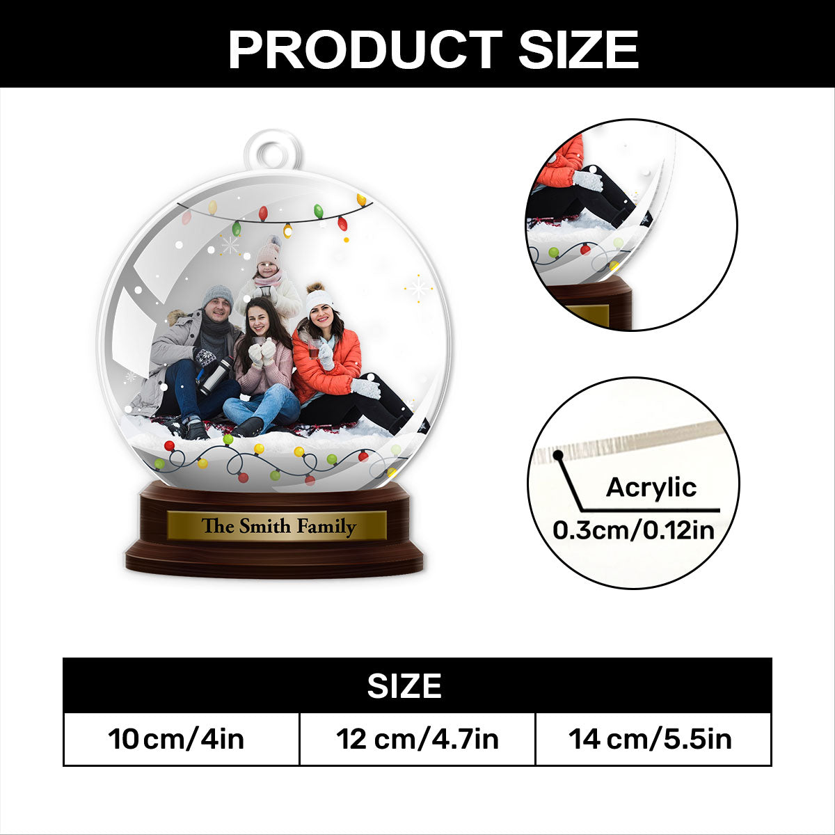Family Upload Photo | Personalized 1-Side Acrylic Ornament JSACOPT2287T