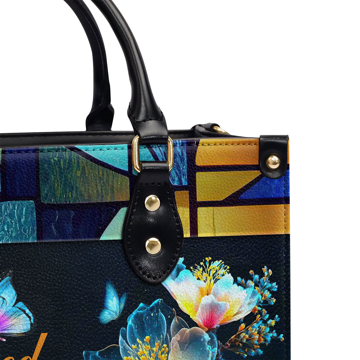 Jesuspirit | Personalized Leather Handbag With Handle | Blessed Is The One Who Trusts In The Lord | Jeremiah 17:7 | Spiritual Gift Of Faith For Women LHBHN690