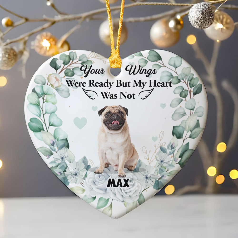 Not All Angels Have Wings Some Have Whiskers | Personalized Heart Shaped Ceramic Ornament JSHCOPT2290TA