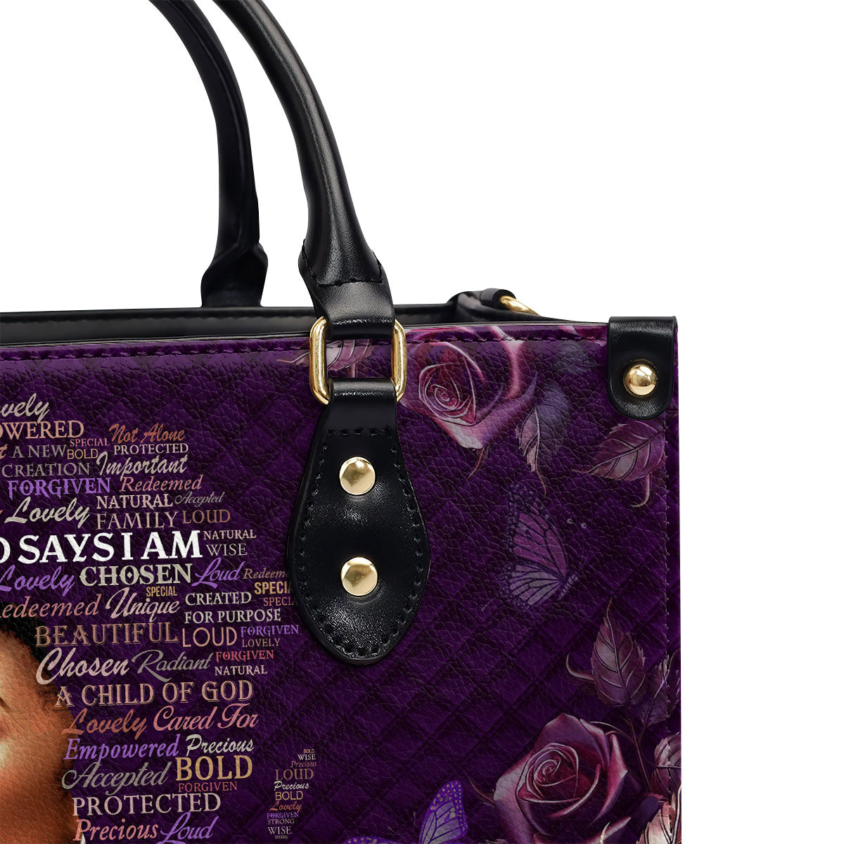 Jesuspirit | Personalized Leather Handbag With Zipper | Africa Map LHBM722A
