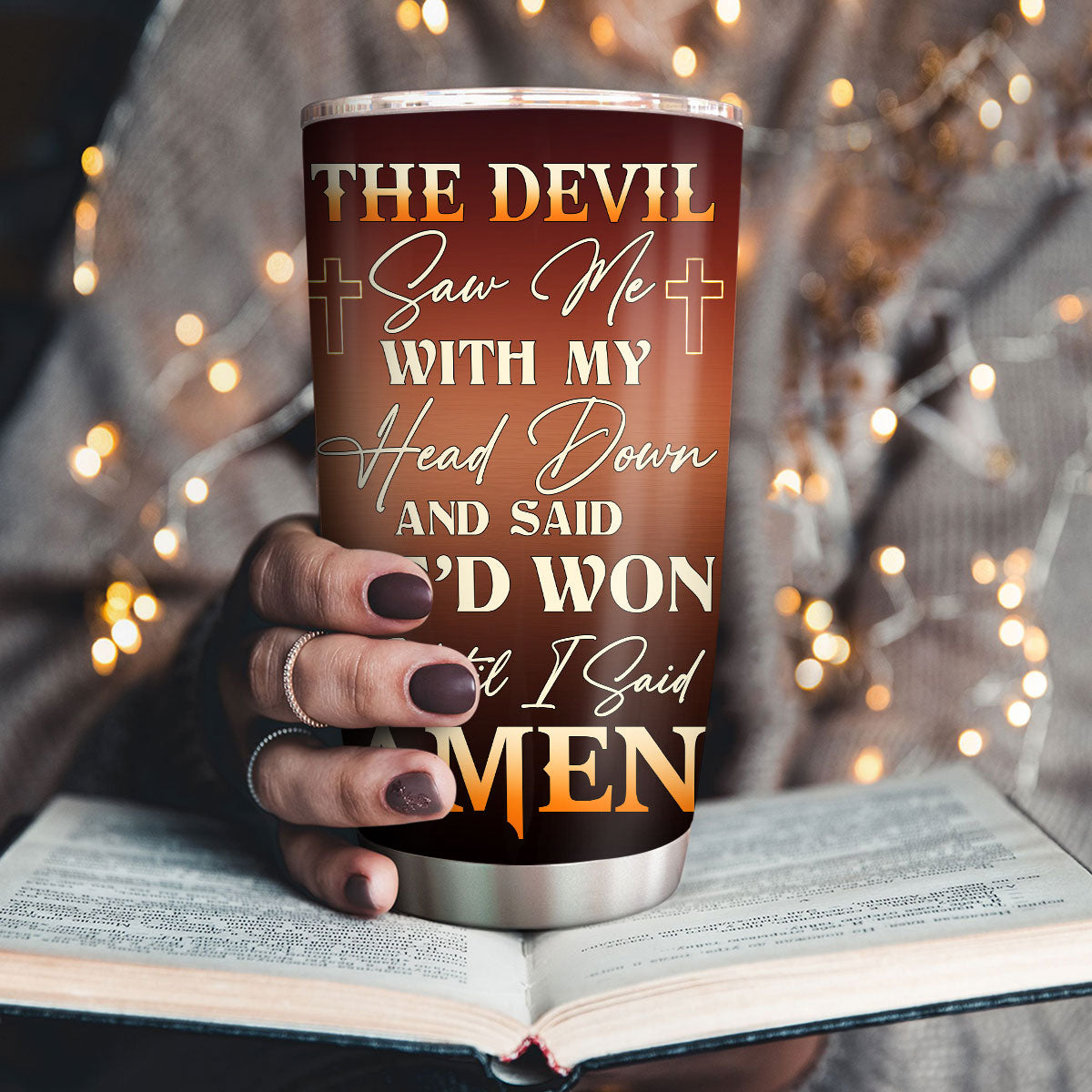 Jesuspirit | Christian Faith Gifts | Stainless Steel Tumbler | Until I Said Amen  SSTNAM1012
