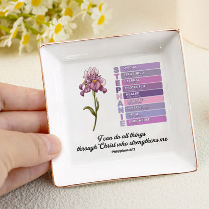 I Can Do All Things Through Christ Who Strengthens Me | Personalized Jewelry Dish