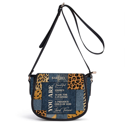 You Are Made For A Purpose - Personalized Leather Saddle Bag LHBM720