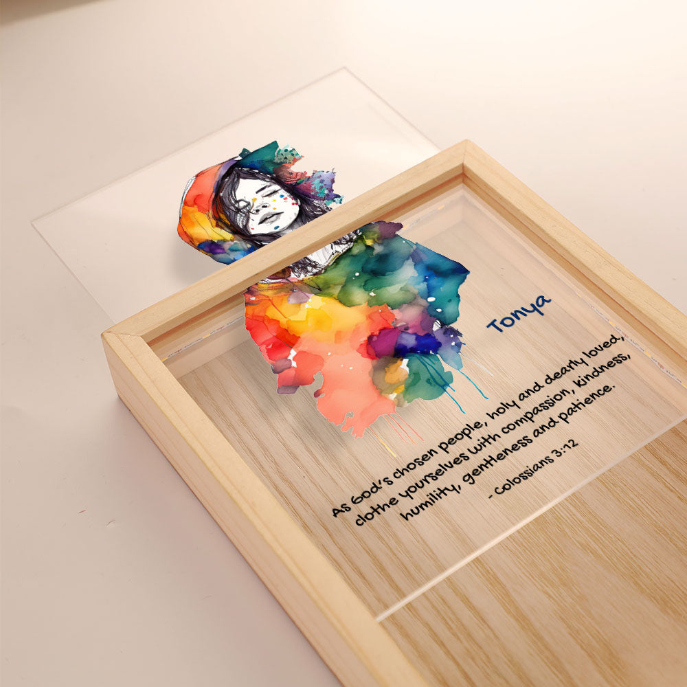Jesuspirit Personalized Frame Light Box | Clothe Yourselves With Compassion FLBHN24