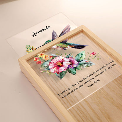 Jesuspirit Personalized Frame Light Box | I Am Fearfully And Wonderfully Made FLBHN03