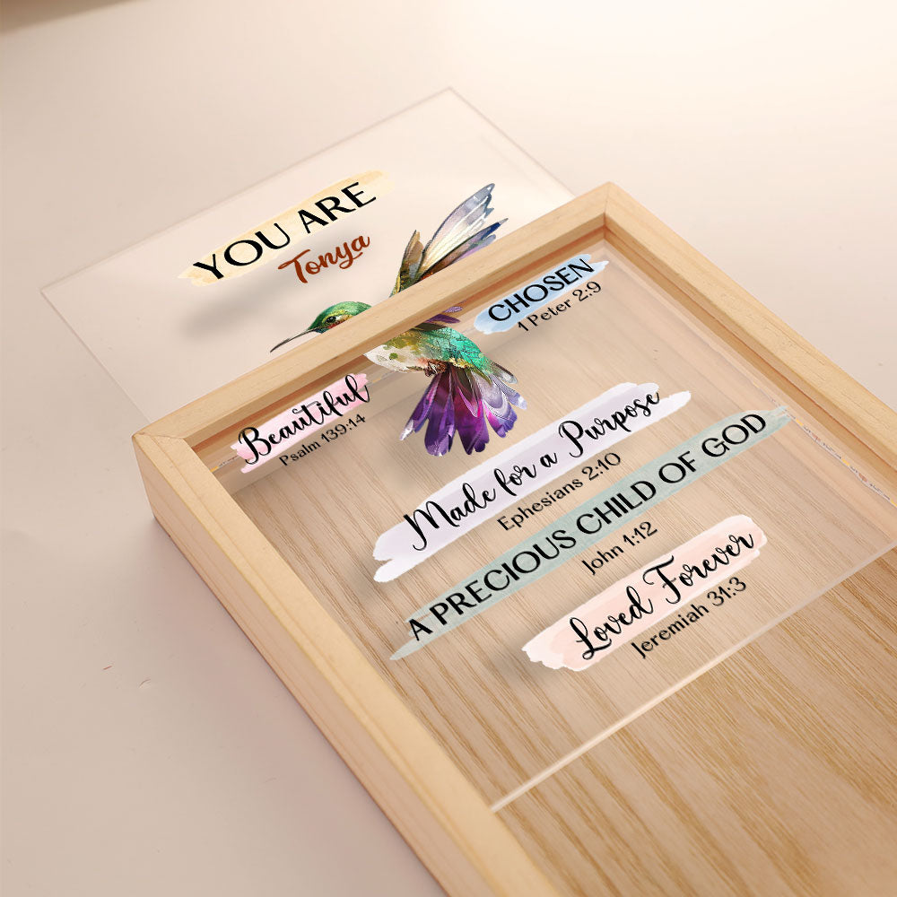 Jesuspirit Personalized Frame Light Box | What God Says About You FLBM10