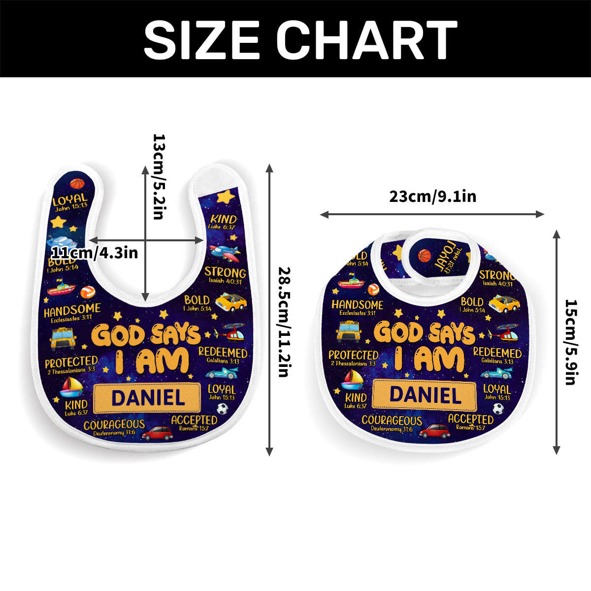 God Says I Am | Personalized Baby Bib