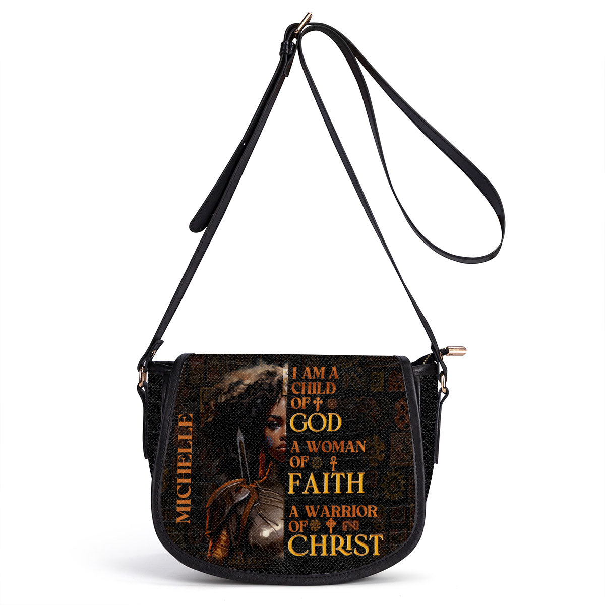 I Am A Child Of God - Personalized Leather Saddle Bag LHBM725