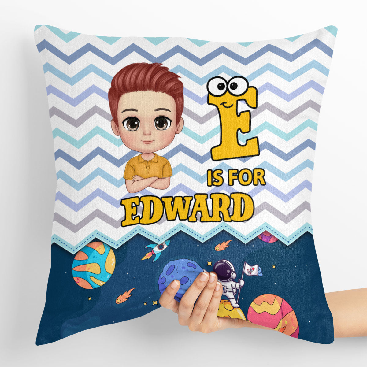 School Kid's Name | Personalized Crystal Velvet Pillow JSPILWPT1250L