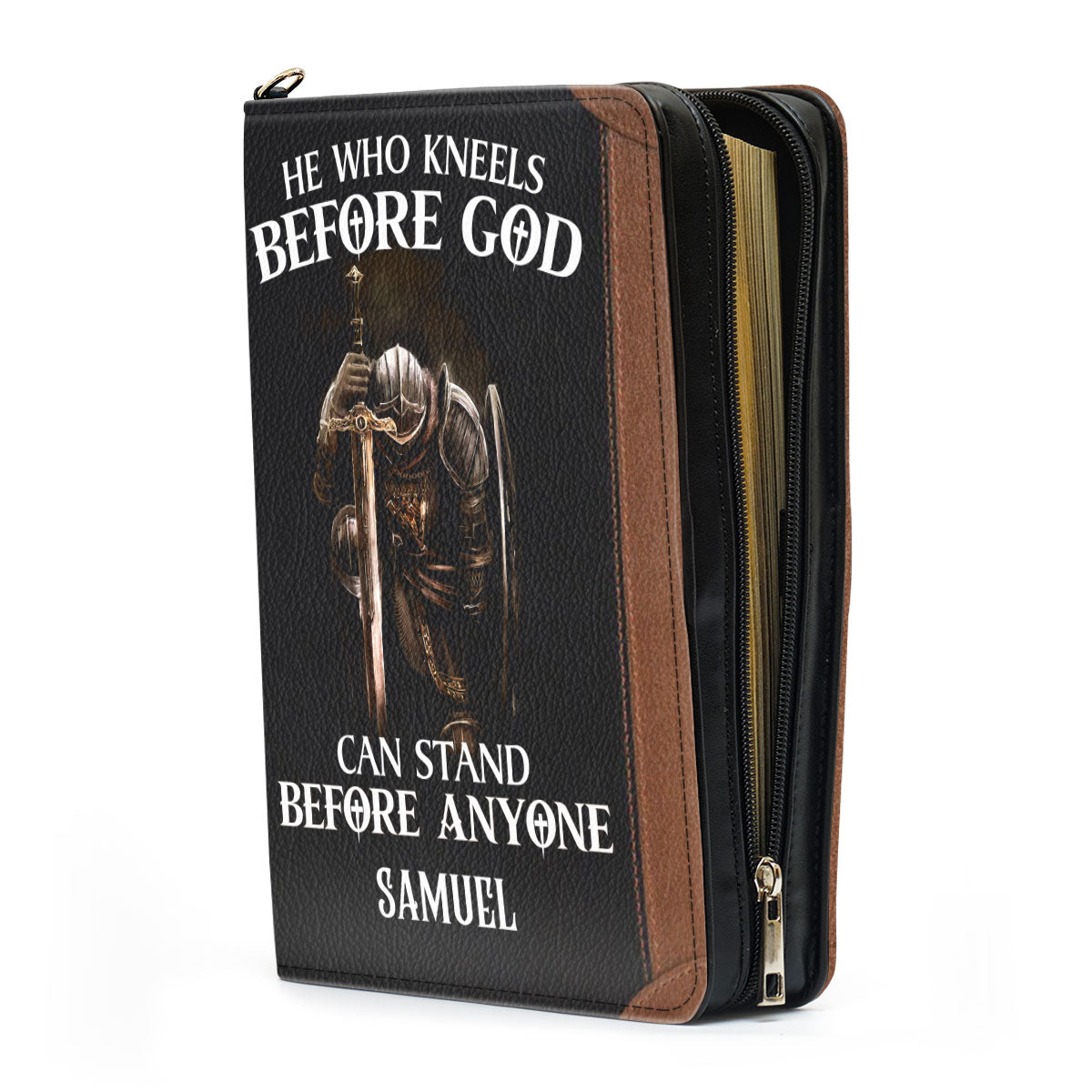 Jesuspirit | I Am A Son Of The King | Inspirational Religious Gifts For Christian Men | Personalized Bible Cover With Handle HIM317D