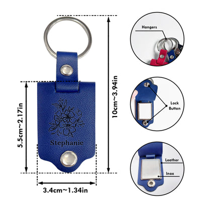 Jesuspirit Personalized Leather Photo Keychain | God Calls You Beautiful LPKHN04