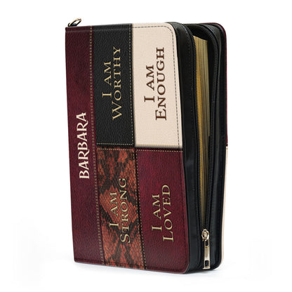 Must-Have  Personalized Bible Cover - I Am Strong, I Am Worthy NUHN282