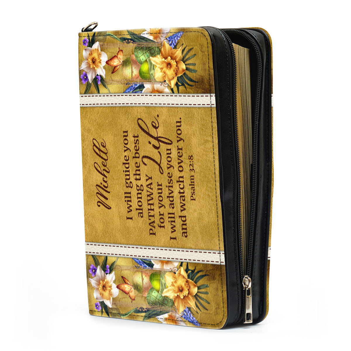 I Will Advise You And Watch Over You - Personalized Bible Cover NUHN383