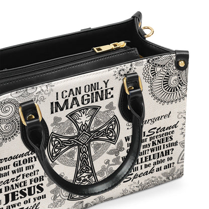 Jesuspirit | Personalized Leather Handbag With Zipper | I Can Only Imagine LHBM738