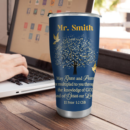 Jesuspirit | Christian Faith Gifts | Stainless Steel Tumbler | Grace And Peace  SSTNAM1003A