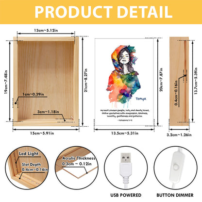Jesuspirit Personalized Frame Light Box | Clothe Yourselves With Compassion FLBHN24