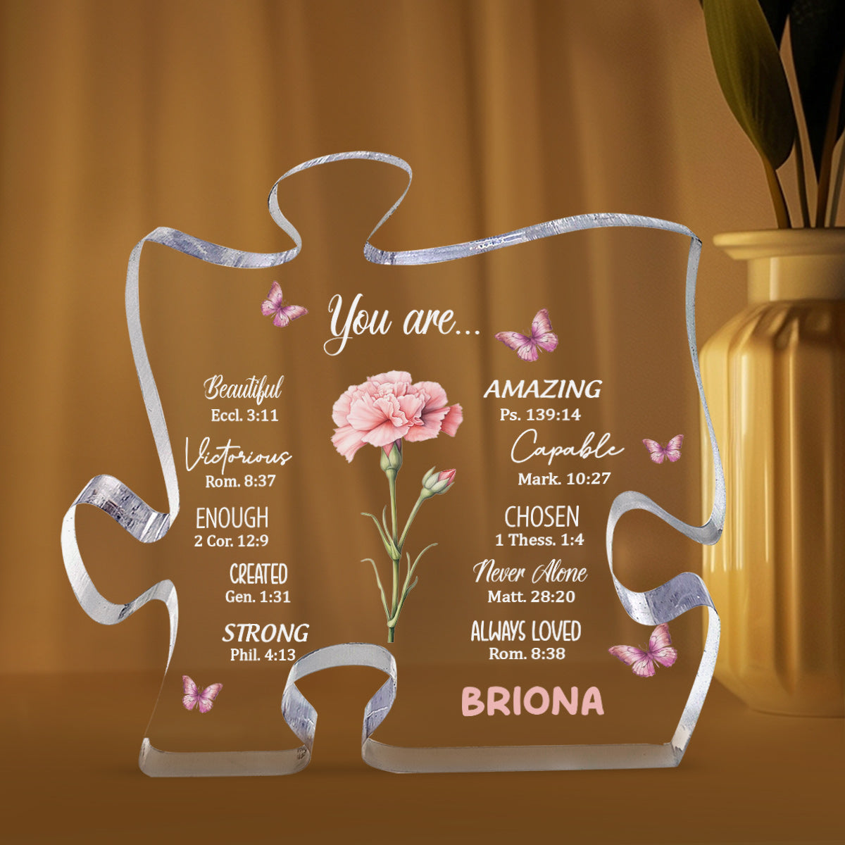 You Are Beautiful | Personalized Custom Shaped Squared Acrylic Plaque JSAPPHLPA1735TA