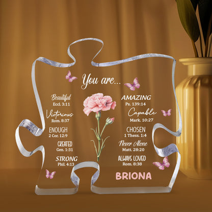 You Are Beautiful | Personalized Custom Shaped Squared Acrylic Plaque JSAPPHLPA1735TA