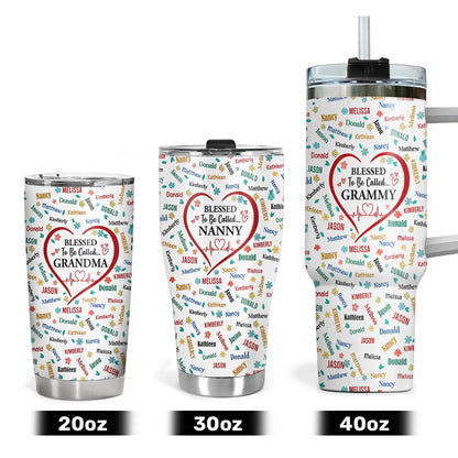 Blessed To Be Called Grandma | Personalized Stainless Steel Tumbler JSSSTPT2651D