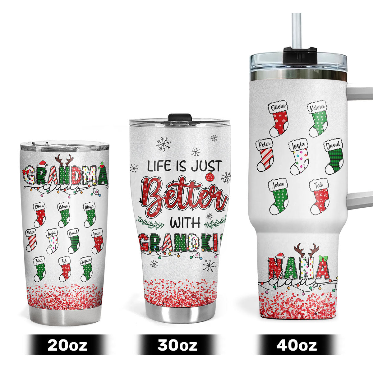 Grandma Claus | Personalized Stainless Steel Tumbler JSSSTPHN2194M