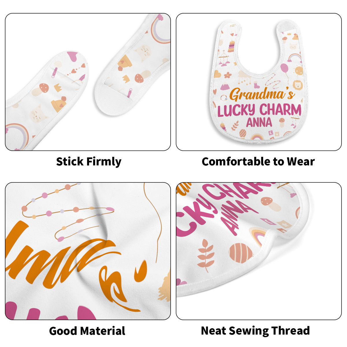Mama's Lucky Charm | Personalized Baby Bib