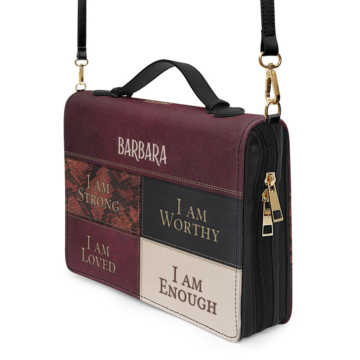 Must-Have  Personalized Bible Cover - I Am Strong, I Am Worthy NUHN282