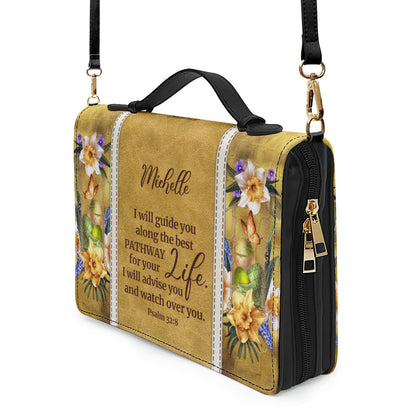 I Will Advise You And Watch Over You - Personalized Bible Cover NUHN383