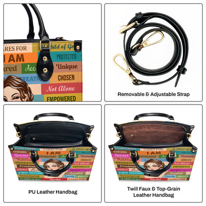 I Am | Personalized Leather Handbag JSLHBPH1348L