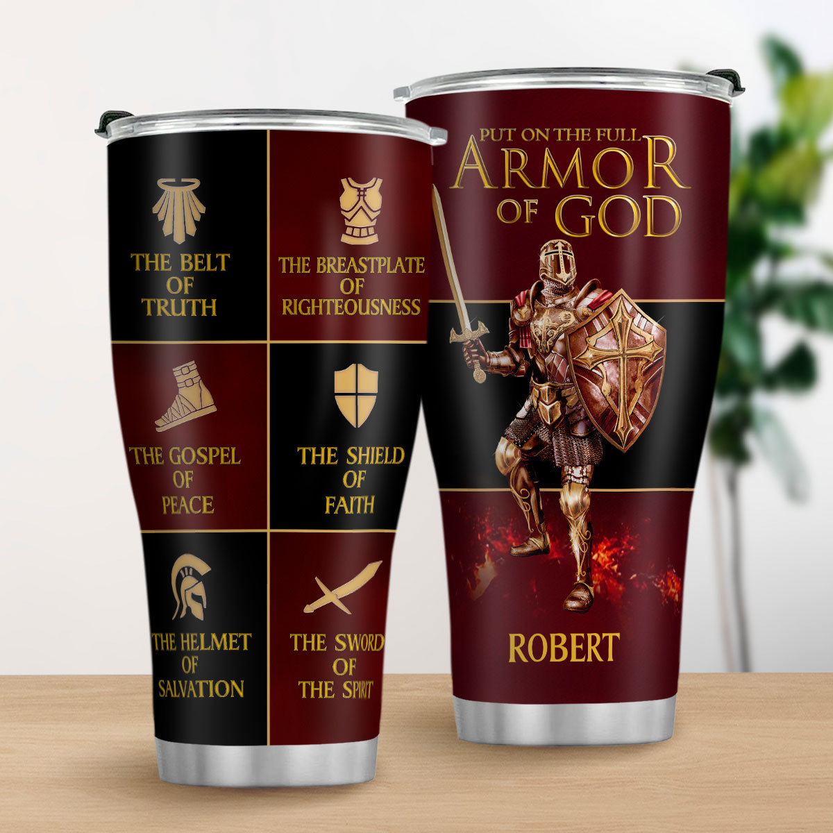Jesuspirit | Personalized Stainless Steel Tumbler | The Gospel of Peace | Worship Gift For Pastors SSTM03