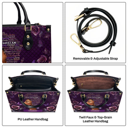Jesuspirit | Personalized Leather Handbag With Zipper | Africa Map LHBM722A