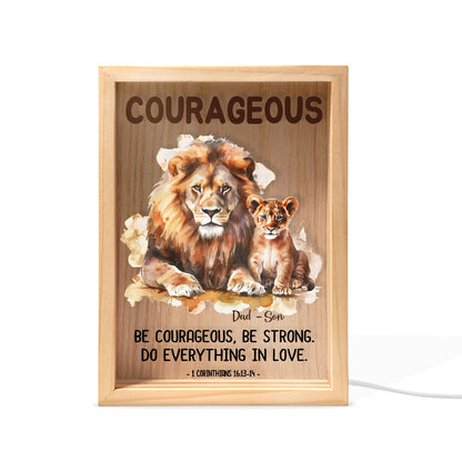 Jesuspirit Personalized Frame Light Box | Be Courageous Be Strong FLBM03