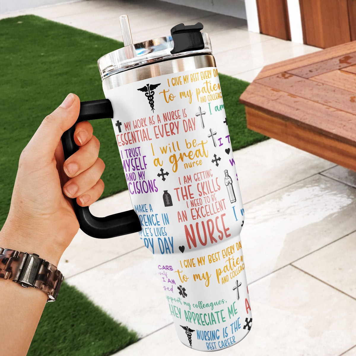 Nurse Affirmations | Personalized Stainless Steel Tumbler JSSSTHLPA1591TA