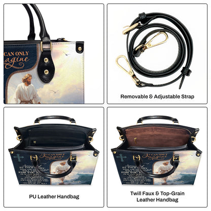 Jesuspirit | Personalized Leather Handbag With Zipper | Jesus I Can Only Imagine LHBM737