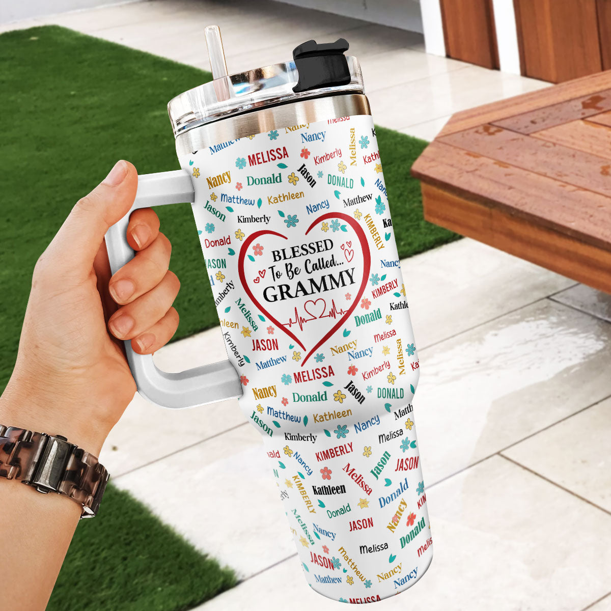 Blessed To Be Called Grandma | Personalized Stainless Steel Tumbler JSSSTPT2651D