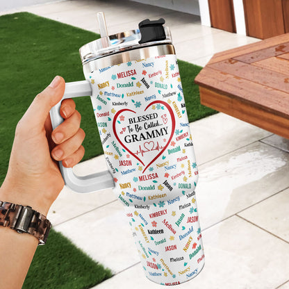 Blessed To Be Called Grandma | Personalized Stainless Steel Tumbler JSSSTPT2651D