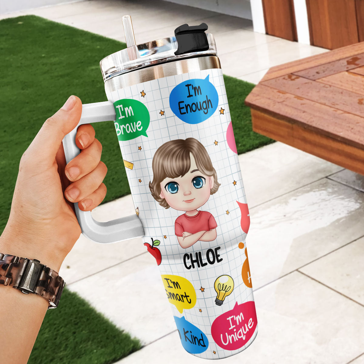 I'm Kind I'm Brave | Personalized Stainless Steel Tumbler JSSSTPH1247M
