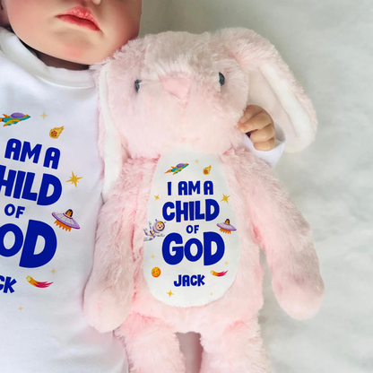 I Am A Child Of God | Personalized Stuffed Bunny