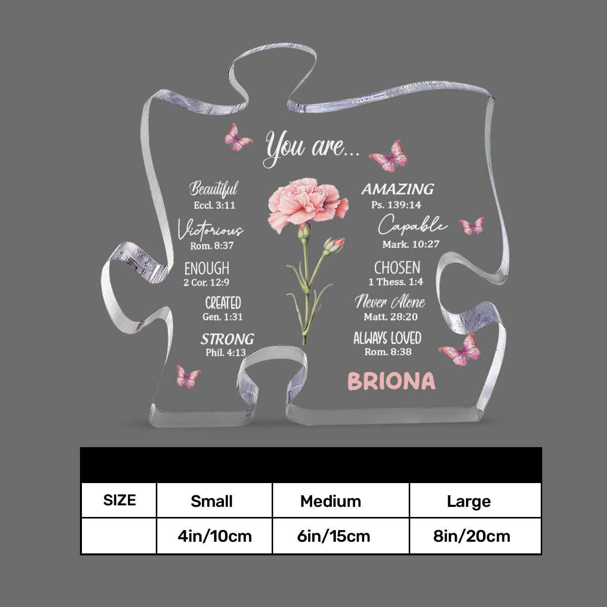 You Are Beautiful | Personalized Custom Shaped Squared Acrylic Plaque JSAPPHLPA1735TA