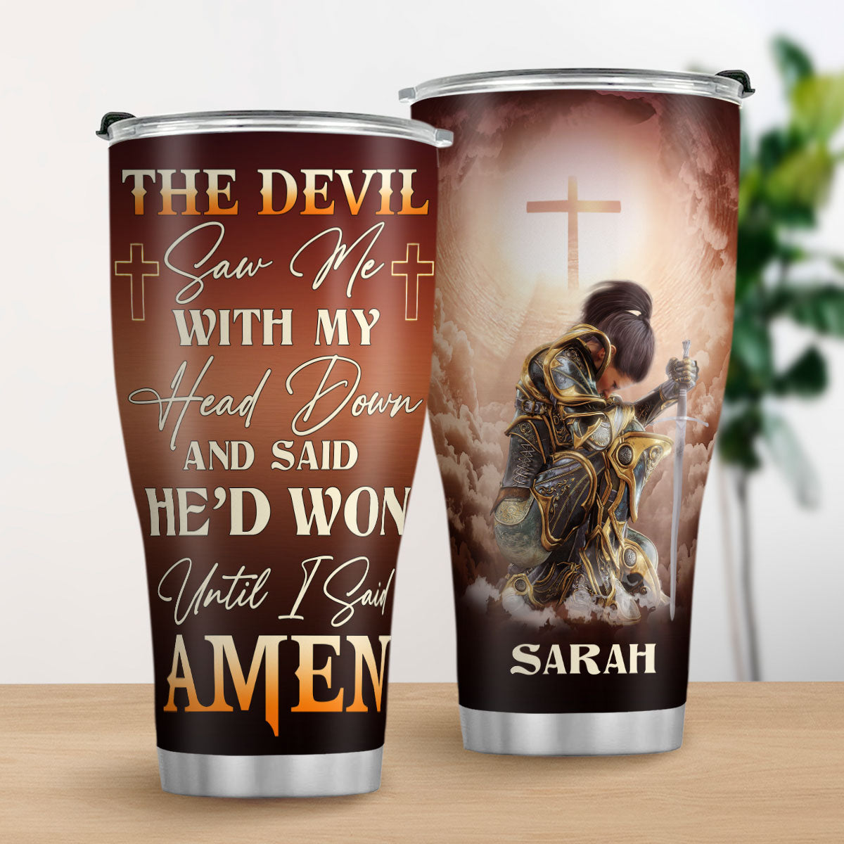 Jesuspirit | Christian Faith Gifts | Stainless Steel Tumbler | Until I Said Amen  SSTNAM1012