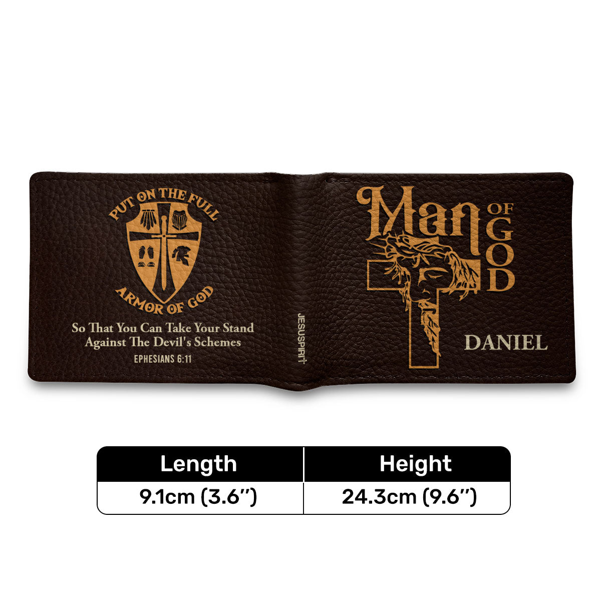 Put On The Full Armor Of God | Personalized Folded Wallet For Men