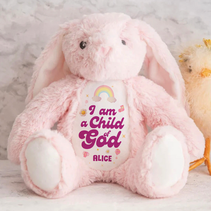 I Am A Child Of God | Personalized Stuffed Bunny